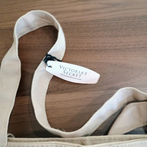 Victoria's Secret Gold Glitter and Cream Tote Bag - Picture 2 of 3